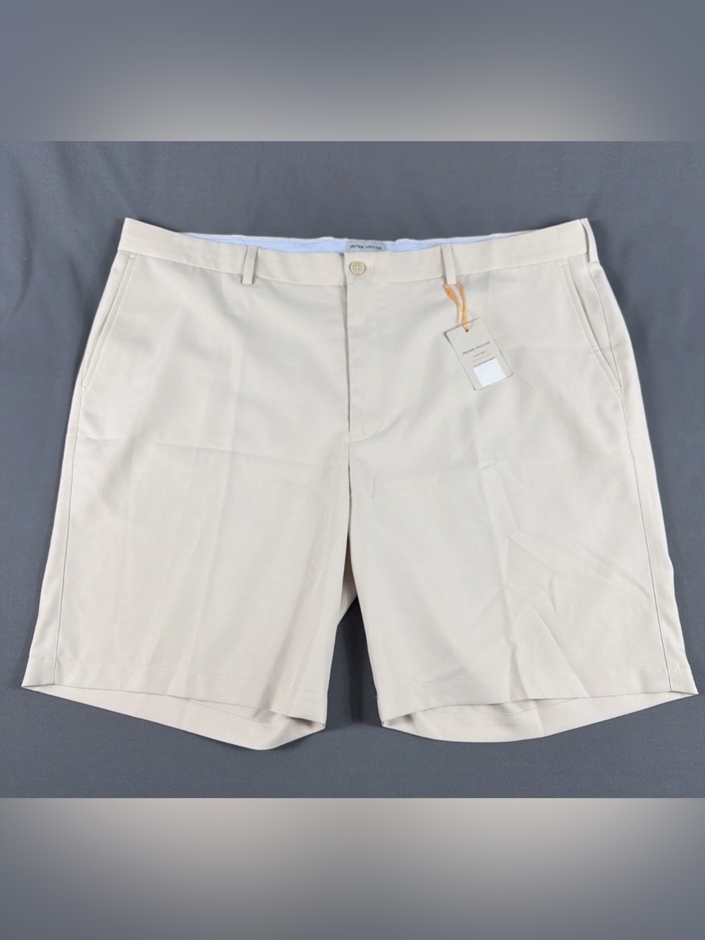 Peter Millar Golf Shorts Crown Sport Salem Pocket Logo Eagle 42 x 9 Stone NWT